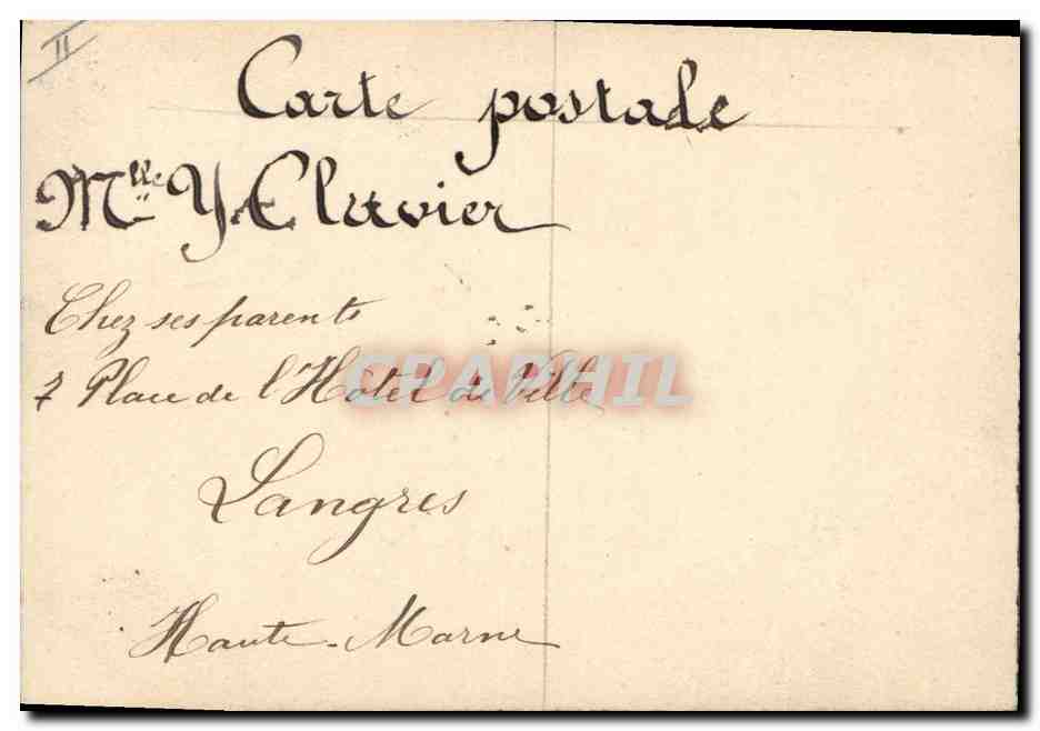 CPA Fantaisie Fleurs Oiseau (dessin a la main)  — Verso