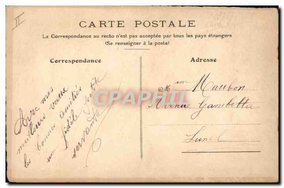 CPA Fantaisie Fleurs (dessin a la main)  — Verso