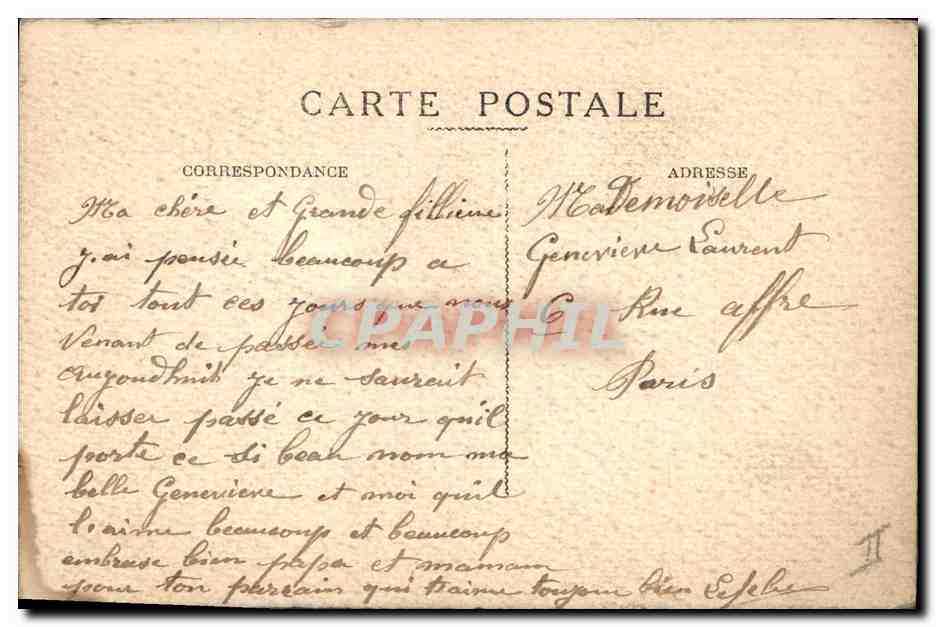 CPA Fantaisie Fleurs (dessin a la main)  — Verso