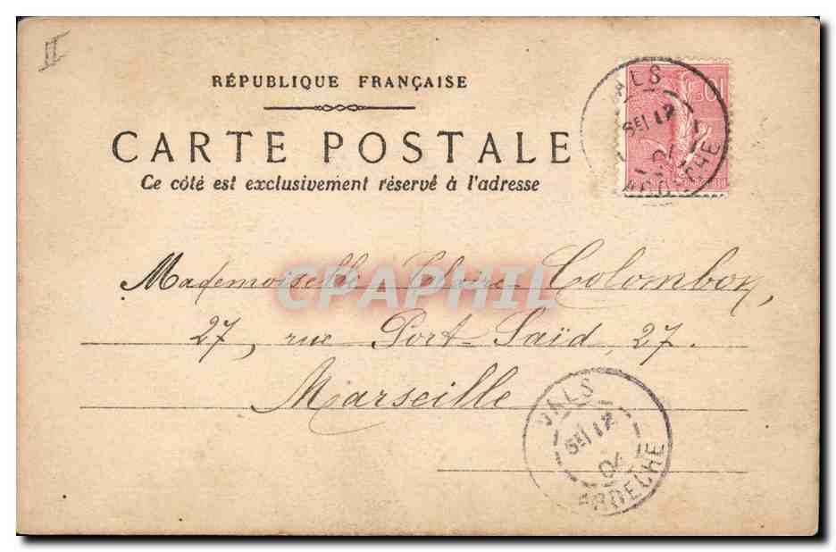 CPA Fantaisie Fleurs (dessin a la main)  — Verso