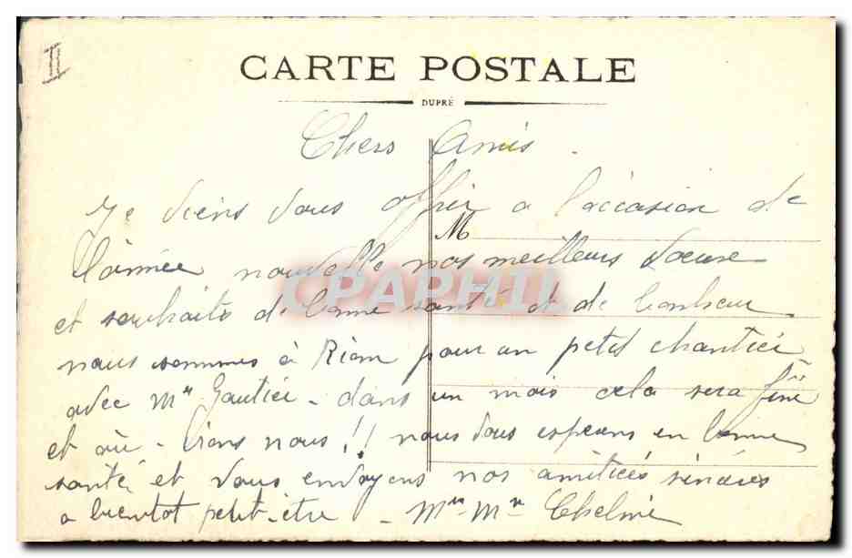 CPA Fantaisie Fleurs Chiens Chien (dessin a la main)  — Verso