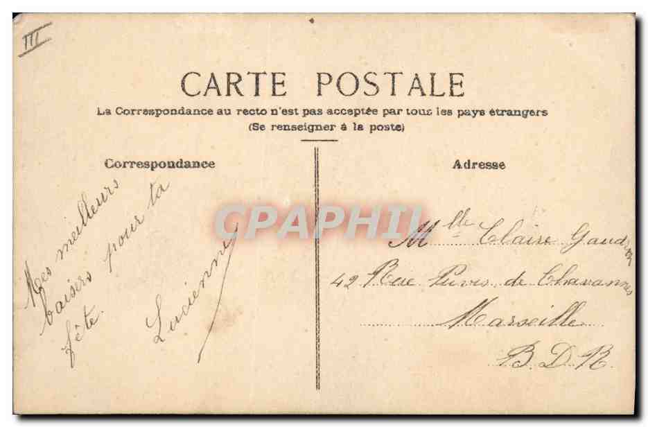 CPA Fantaisie Fleurs (dessin a la main)  — Verso