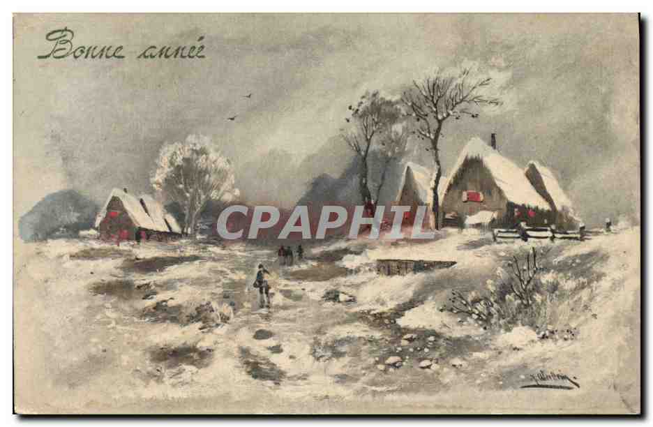 CPA Fantaisie Bonne annee 