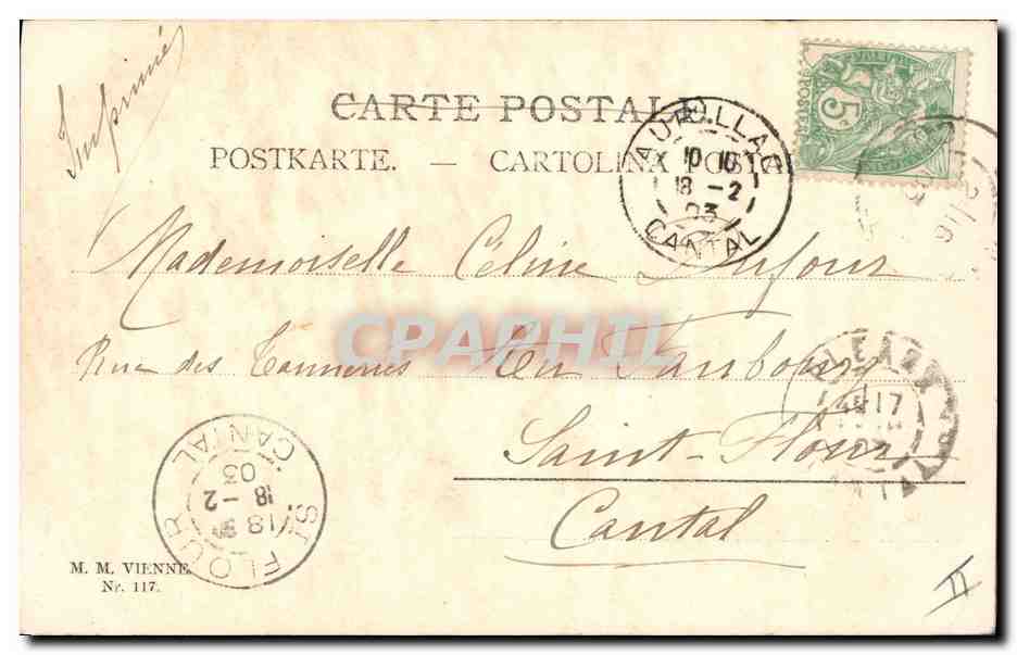 CPA Fantaisie Bonne annee Oiseaux  — Rückseite