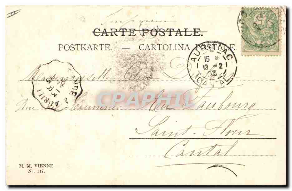 CPA Fantaisie Bonne annee  — Rückseite