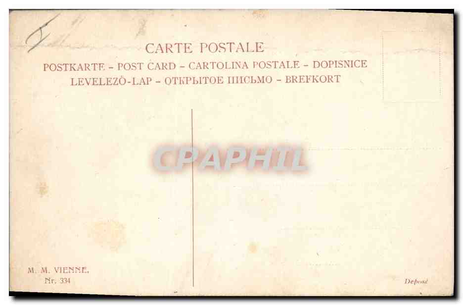 CPA Fantaisie Village Cheval  — Rückseite