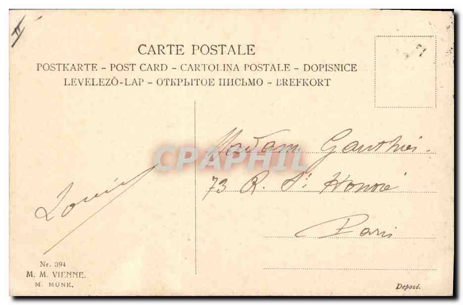 CPA Fantaisie Enfants Biches — Rückseite
