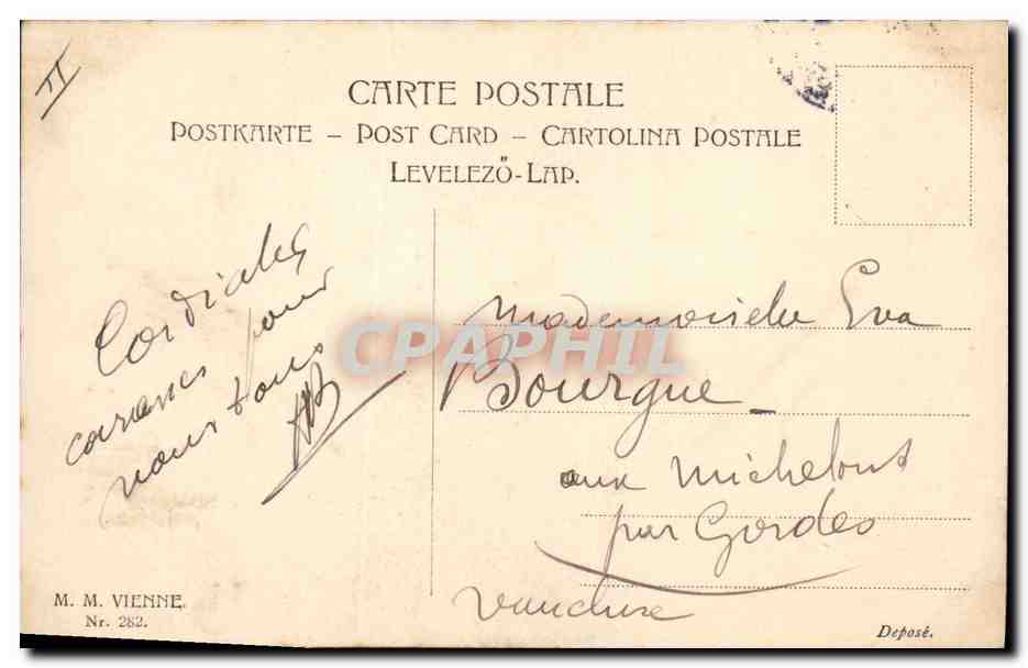 CPA Fantaisie Enfants Femme — Rückseite