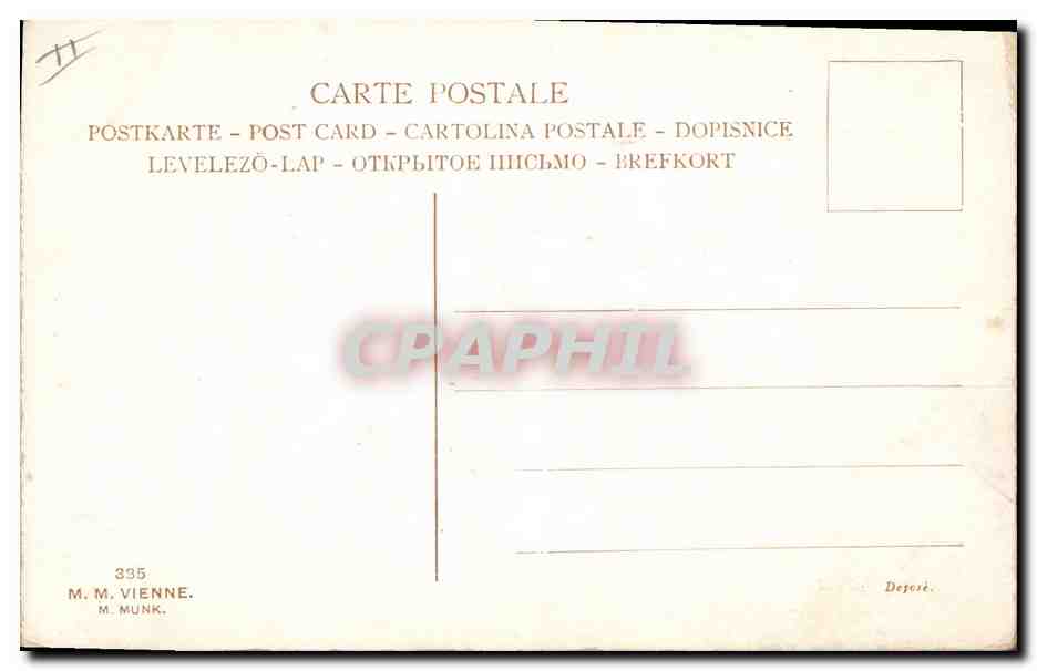 CPA Fantaisie Femme Chat chaton  — Rückseite
