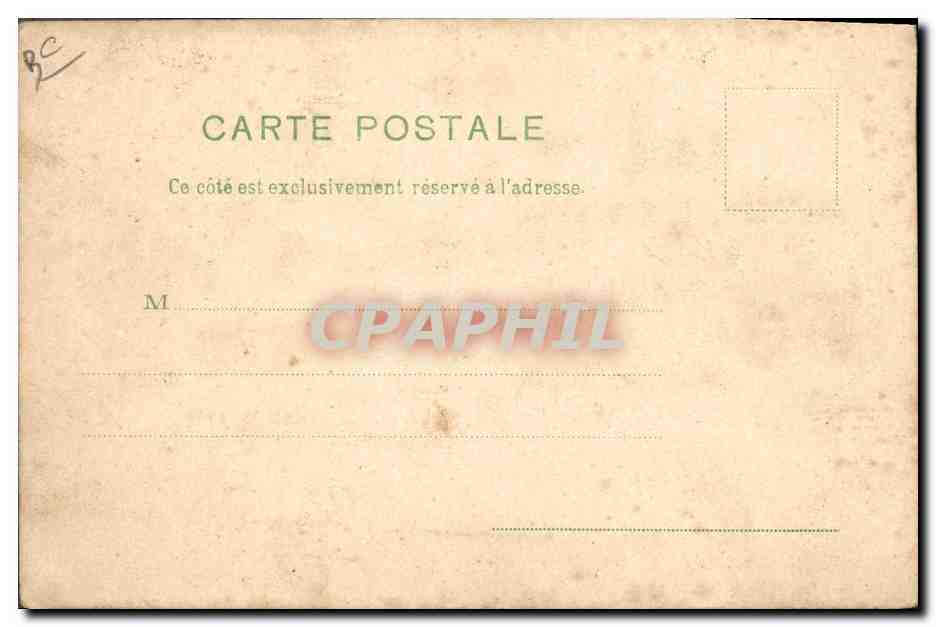 CPA Carte transparente Exposition Universelle 1900 Le vieux Paris  — Rückseite