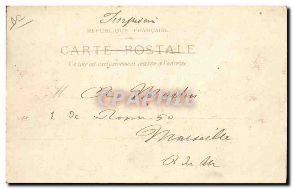 CPA Carte transparente Paris Exposition Universelle 1900 La Gare d'Orleans Quai d'Orsay — Rückseite