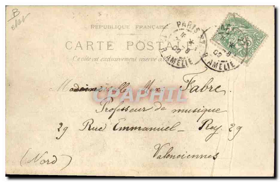 CPA Carte transparente Paris Saint Germain l'Auxerrois — Rückseite