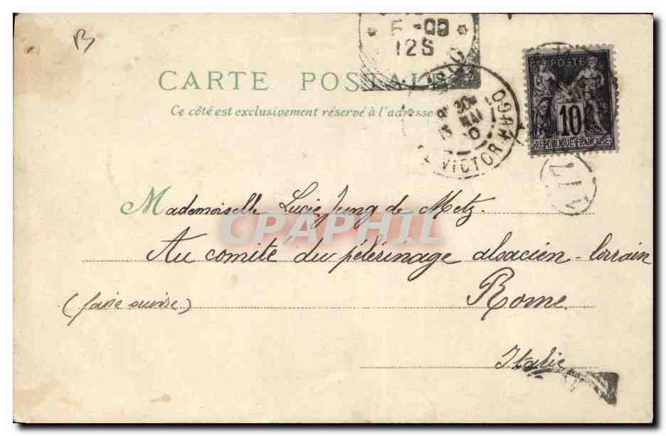 CPA Carte transparente Paris Exposition Universelle 1900 Le pavillon Royal de la Suede Bateau — Rückseite