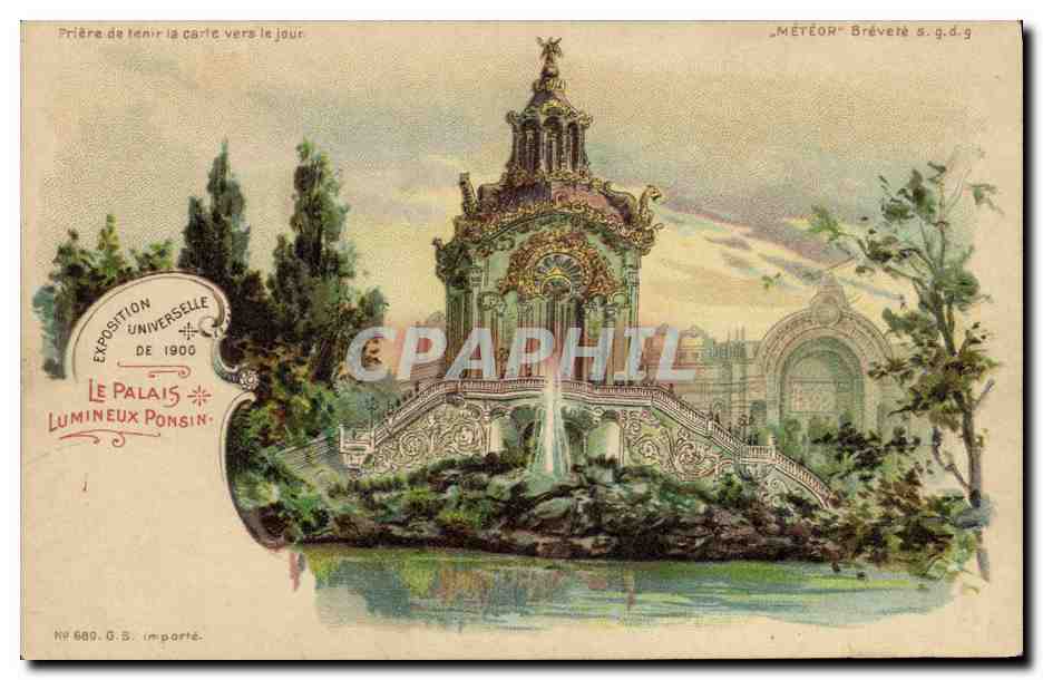 Le Palais Lumineux Ponsin — Exposition Universelle de 1900 — Éditeur : Météor Bréveré s.g.d.g.