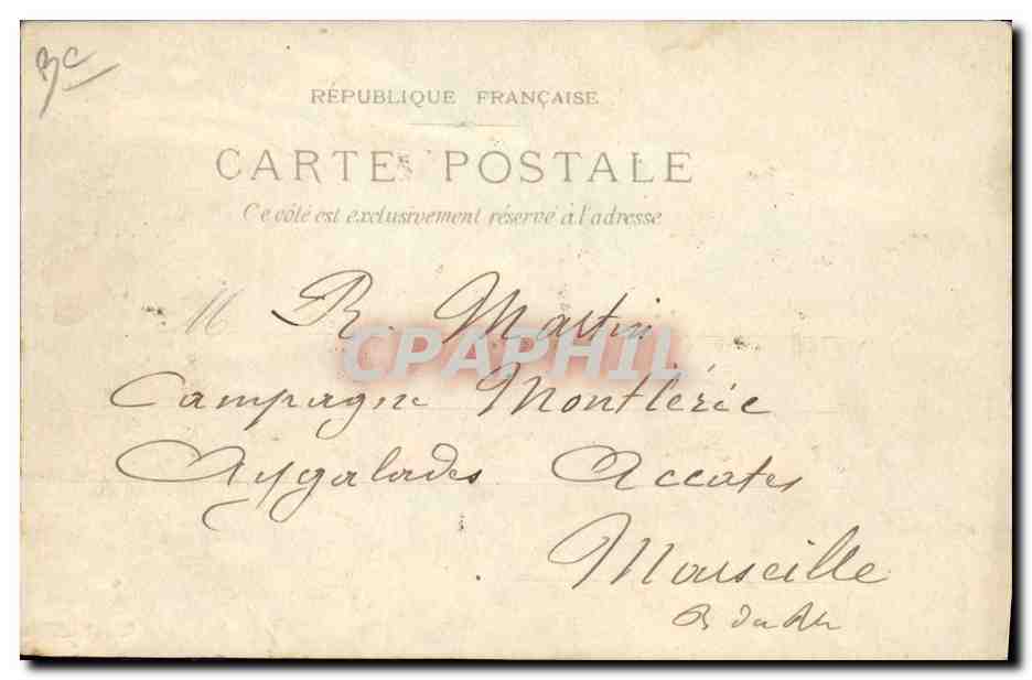CPA Carte transparente Paris Exposition Universelle 1900 Place de la Bastille — Verso