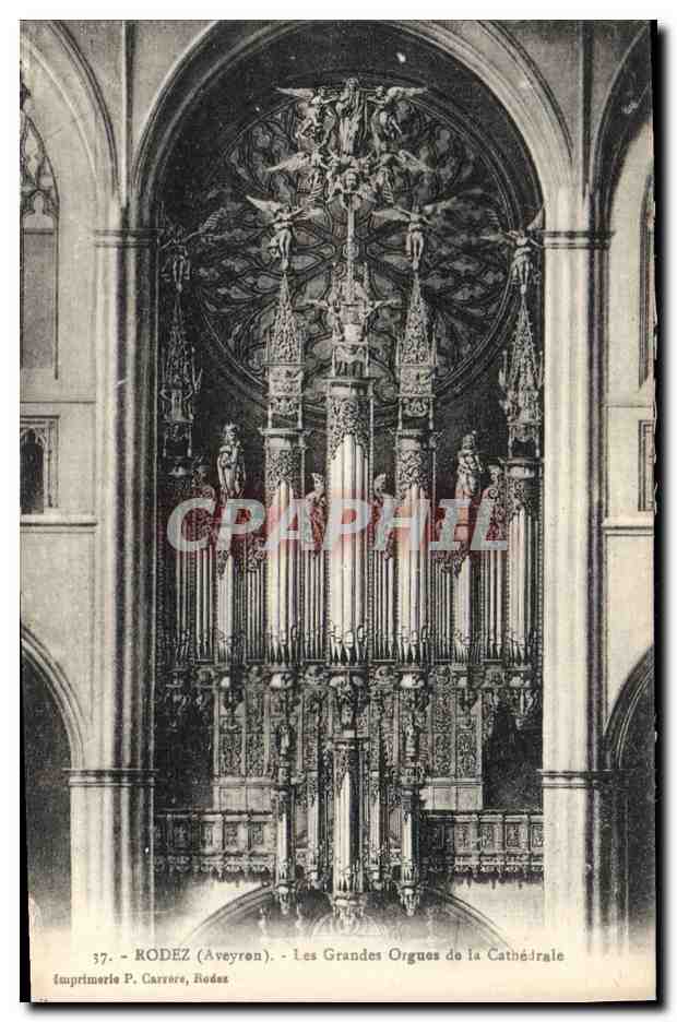 CPA Orgue Rodez Les grandes orgues de la cathedrale