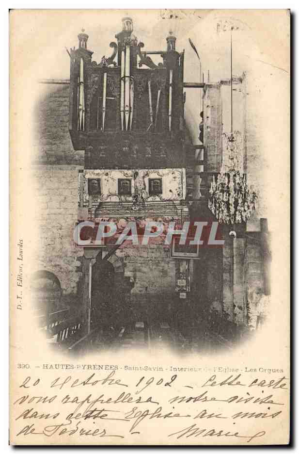Saint-Savin - Intérieur de l'Église - Les Orgues — D. L. Éditeur, Lourdes