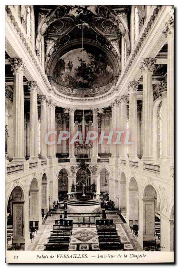 CPA Orgue Palais de Versailles Interieur de la chapelle