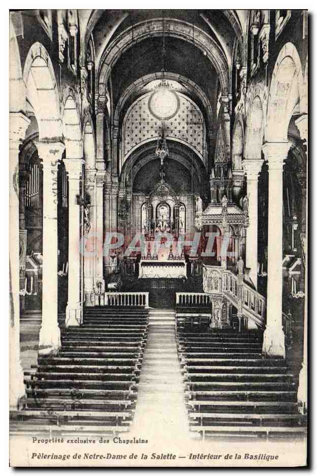 CPA Orgue Pelerinage de Notre Dame de la Salette Interieur de la basilique