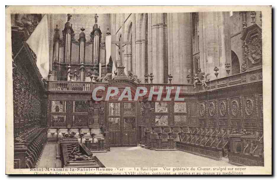 CPA Orgue Saint Maximin la Sainte Baume La basilique Vue generale du choeur