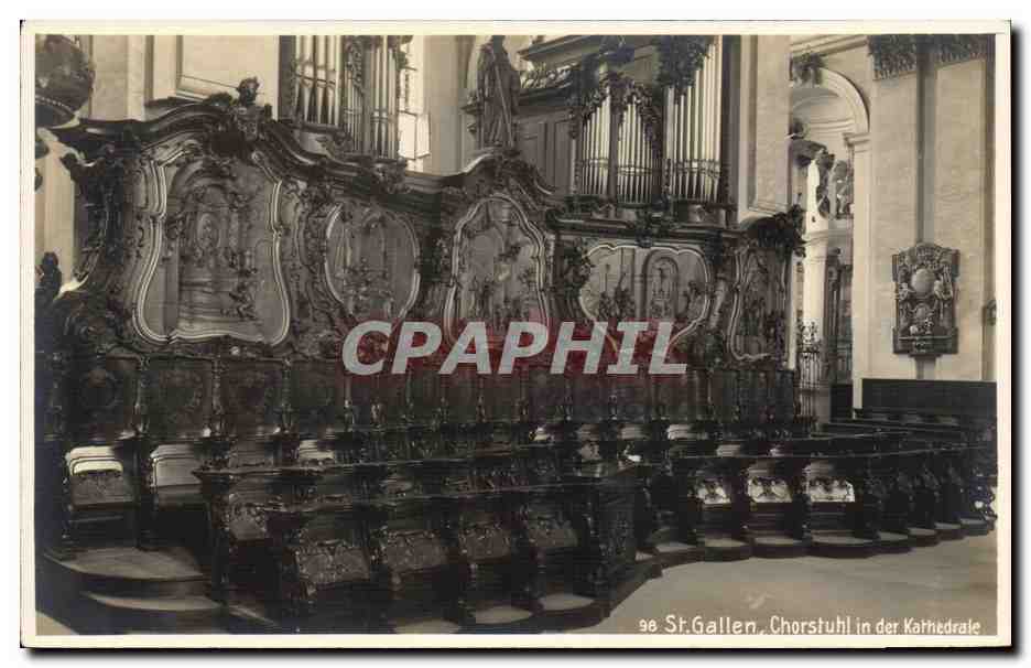 CPA Orgue St Gallen Chorsuhl in der Kathedrale