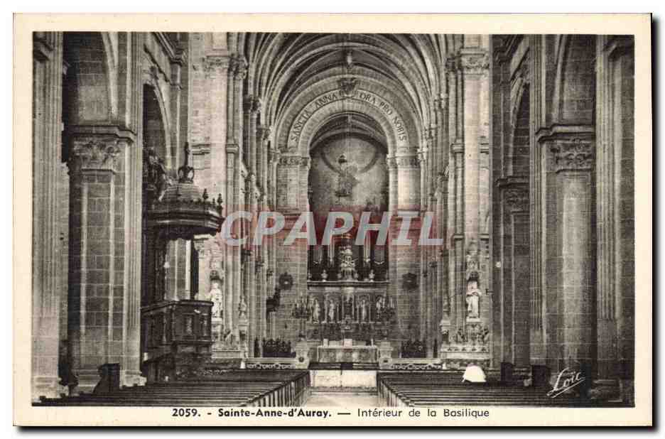 CPA Orgue Sainte Anne d'Auray Interieur de la basilique