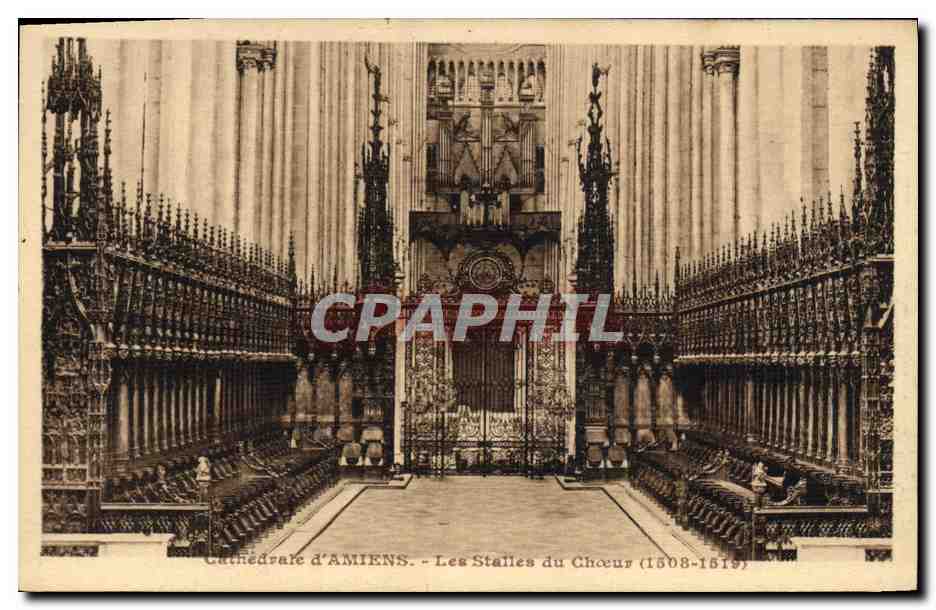 CPA Orgue Cathedrale d'Amiens Les stalles du choeur 