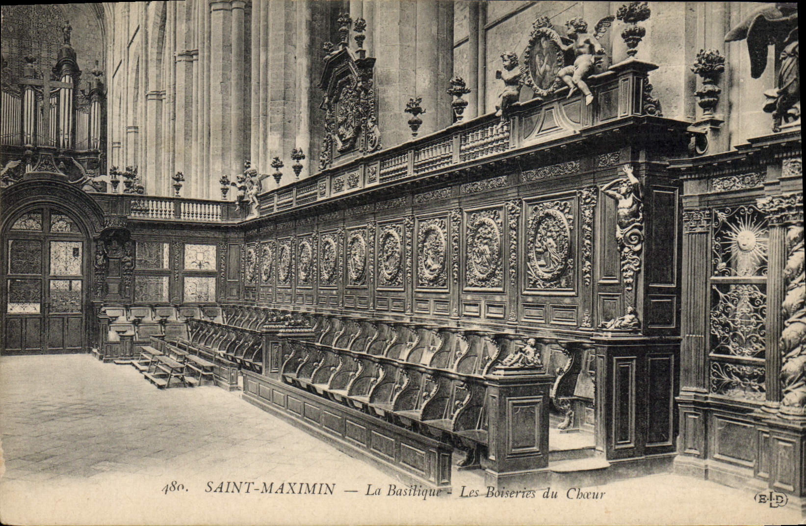 CPA Orgue Saint Maximin La basilique Les boiseries du choeur