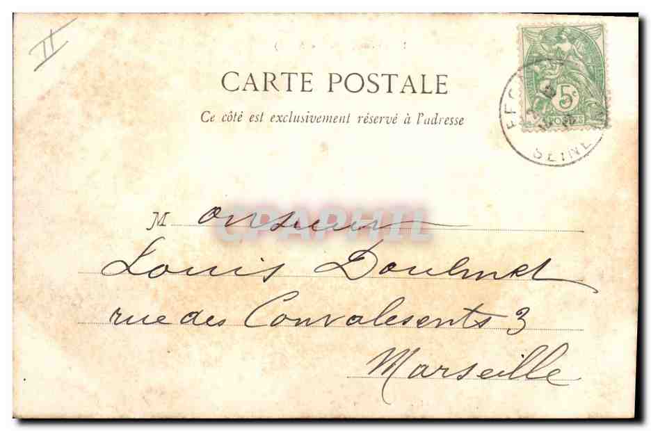 CPA Phare Fecamp Les jetees Bateau — Rückseite