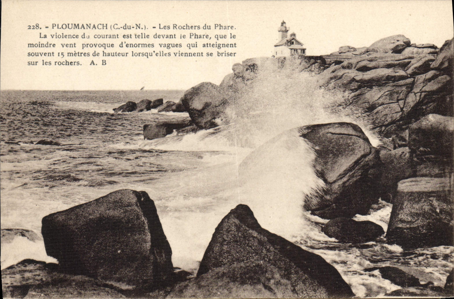 CPA Phare Ploumanach Les rochers du phare