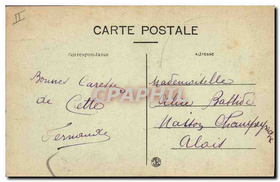 CPA Phare Cette Le quartier haut La Consigne Le Gabes — Rückseite