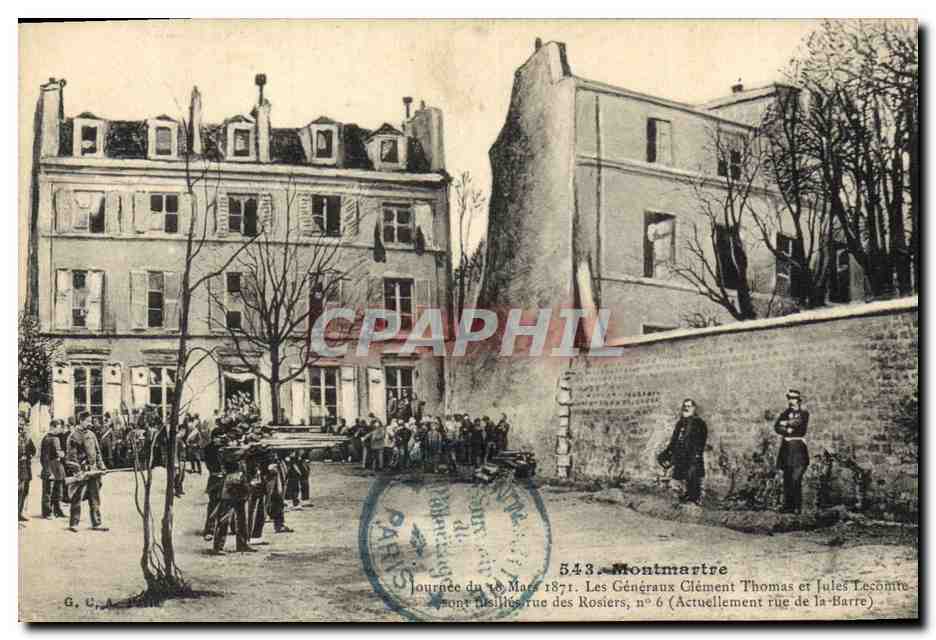Montmartre — Tag des 19. März 1871. Generale Clément Thomas und Jules Lesonite — G. C. A. Paris, Nr. 543