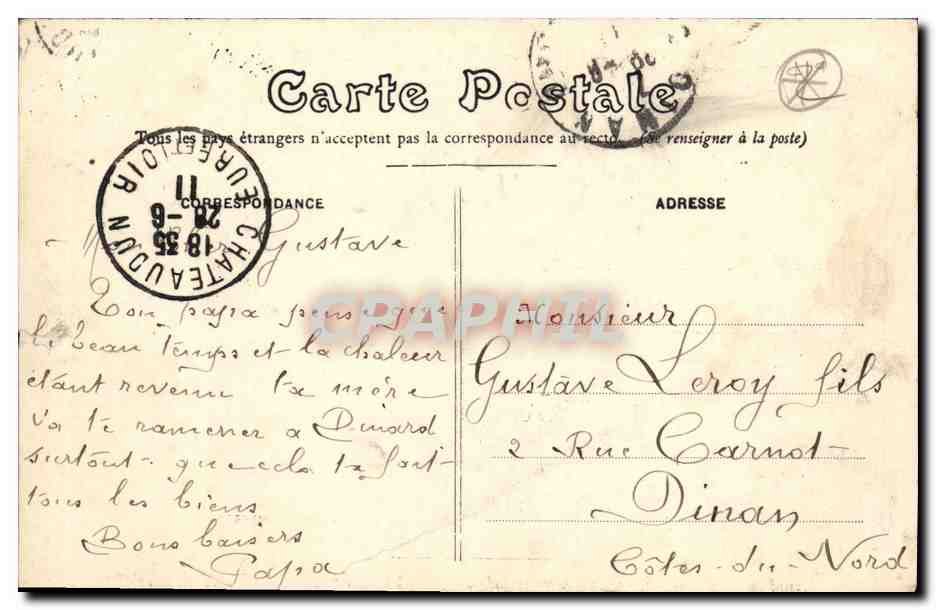 Châteaudun - La Rue Dunoise (Octobre 1870) — G.P. 6 — éditeur non identifié — Verso