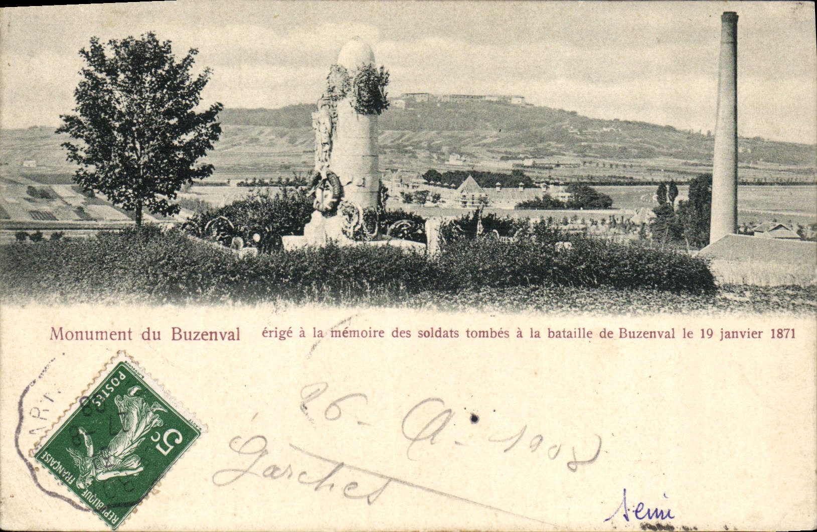 Monument du Buzenval — érigé à la mémoire des soldats tombés à la bataille de Buzenval le 19 janvier 1871 — Édition Trianon, No. 963
