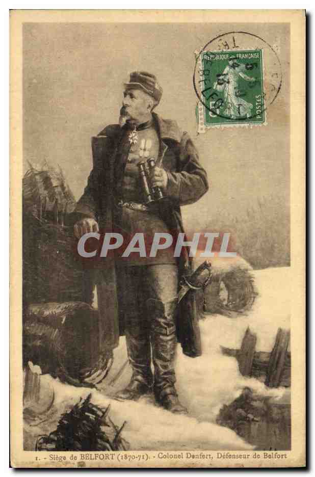 Siège de BÉLFORT (1870-71) — Colonel Denfert, Défenseur de Belfort — J. B. Schnitt & Lula, éditeurs