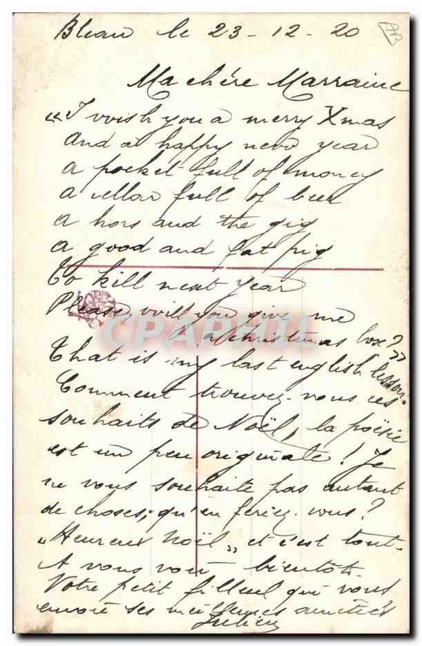 CPA Fantaisie Toilee Fer a cheval — Rückseite