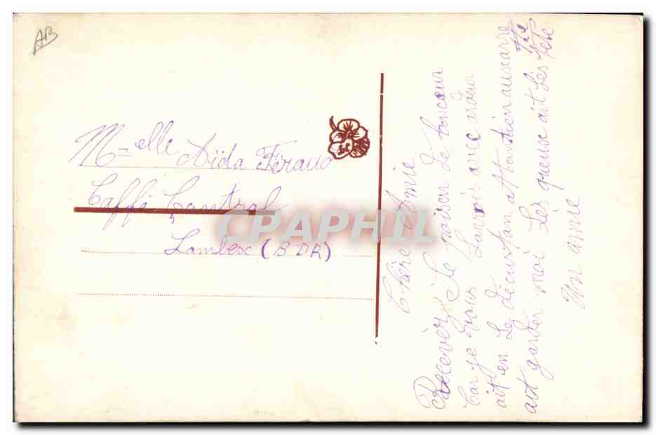 CPA Fantaisie Toilee Poissons — Rückseite