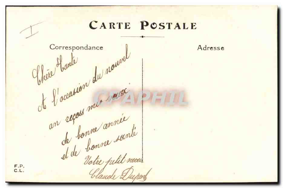 CPA Fantaisie Toilee  — Rückseite