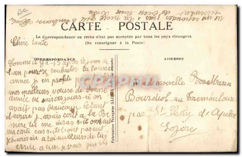 CPA Fantaisie Toilee  — Rückseite