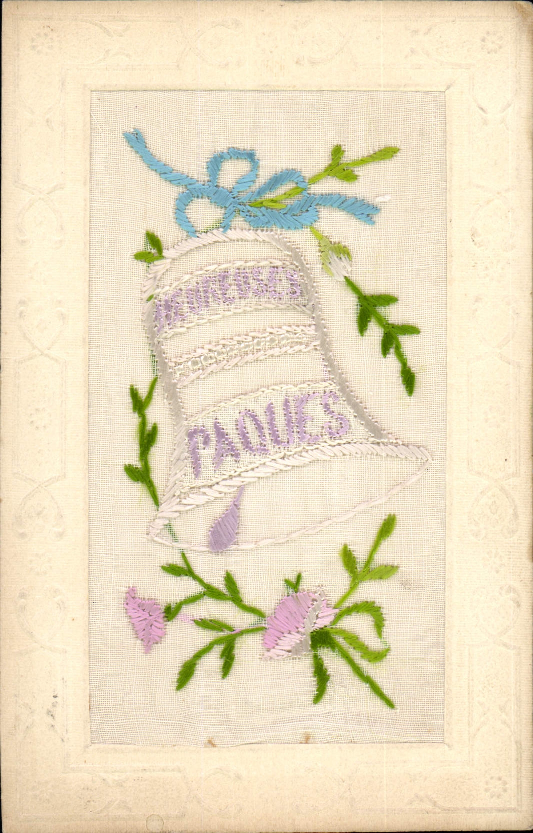 CPA Fantaisie Toilee Cloche Paques