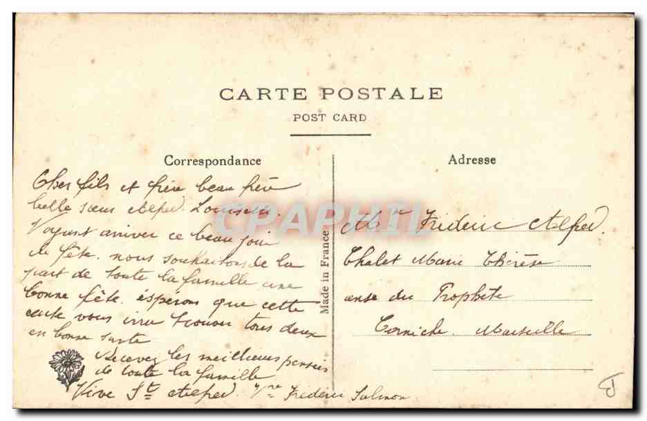CPA Fantaisie Toilee Fer a cheval — Rückseite