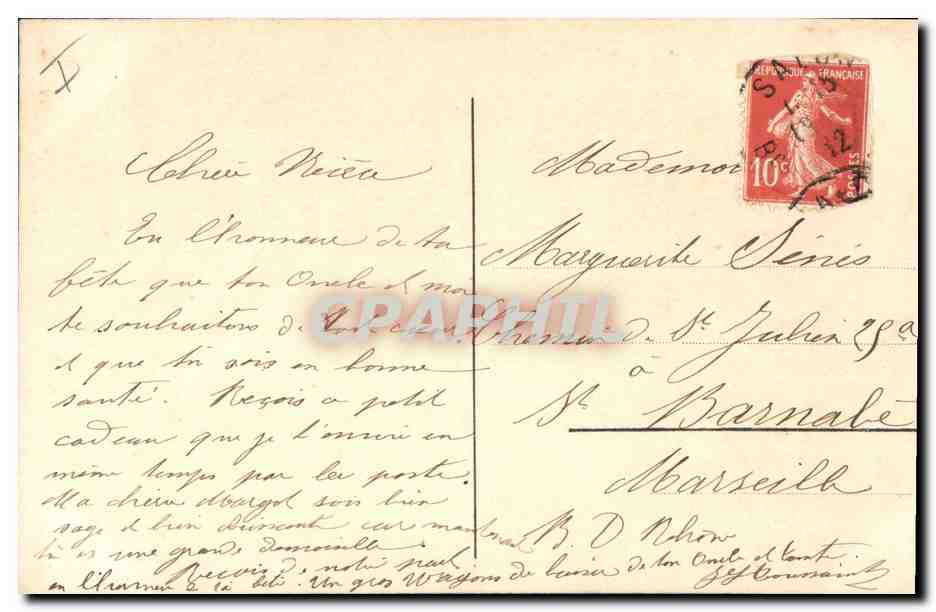CPA Fantaisie Toilee  — Rückseite