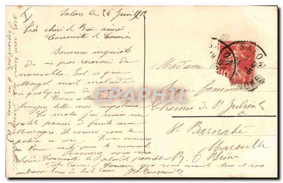 CPA Fantaisie Toilee  — Verso