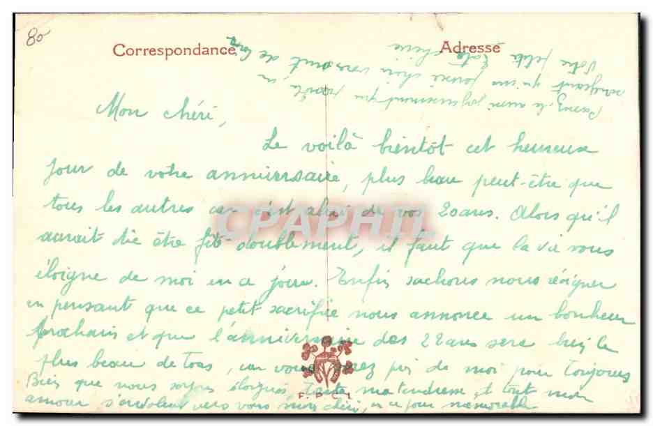CPA Fantaisie Toilee  — Rückseite