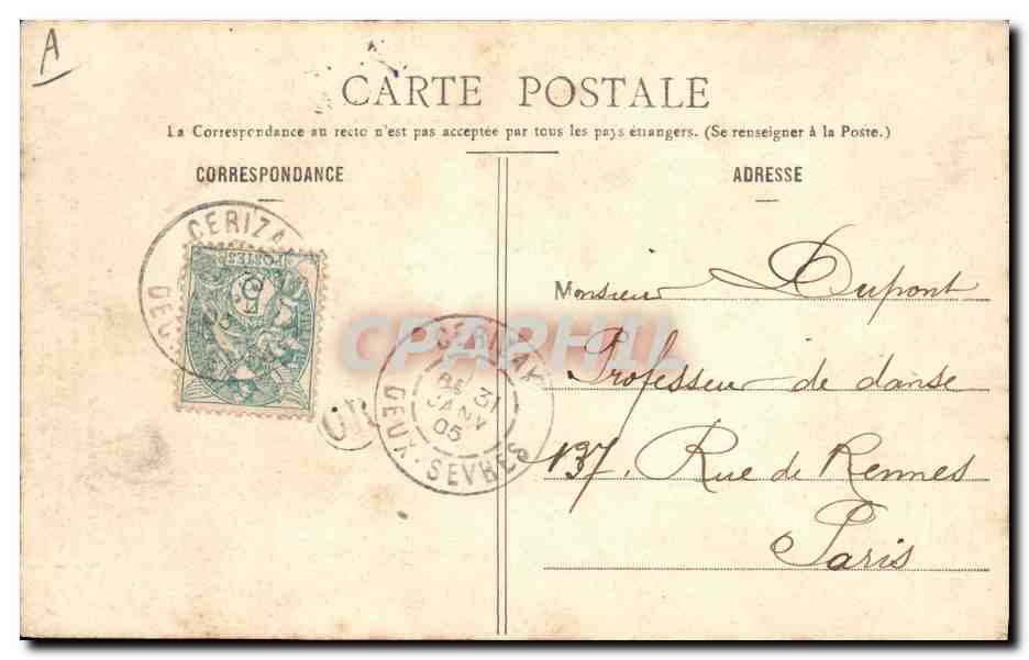 CPA Folklore Rosporden Le denouement — Verso
