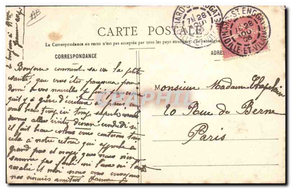 CPA Folklore Pont L'Abbe Une Penneres Jeune fille a marier — Verso