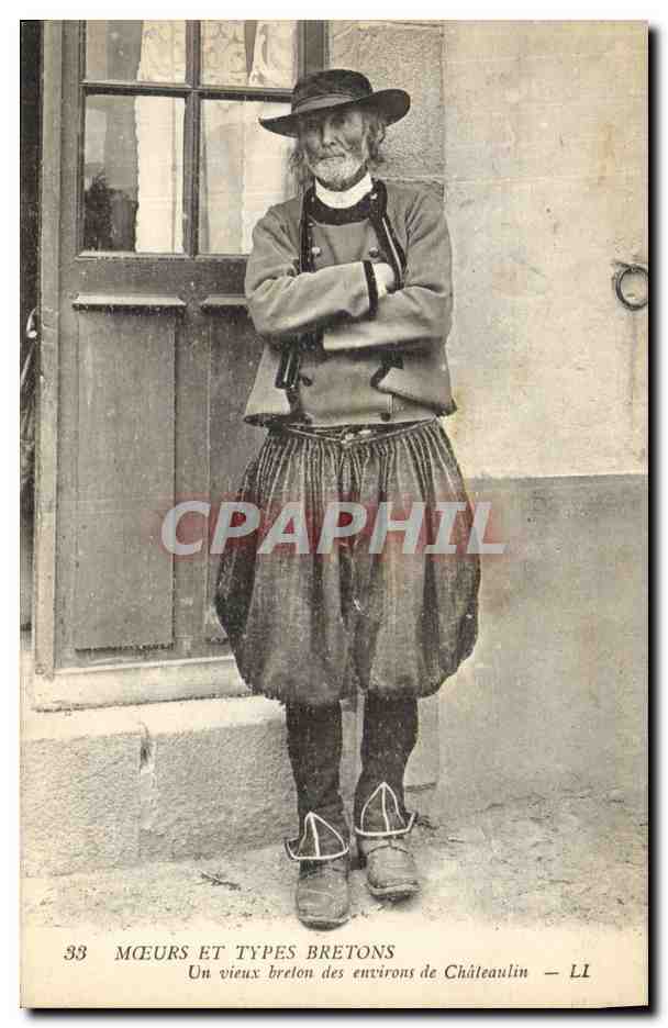 CPA Folklore Un vieux breton des environs de Chateaulin