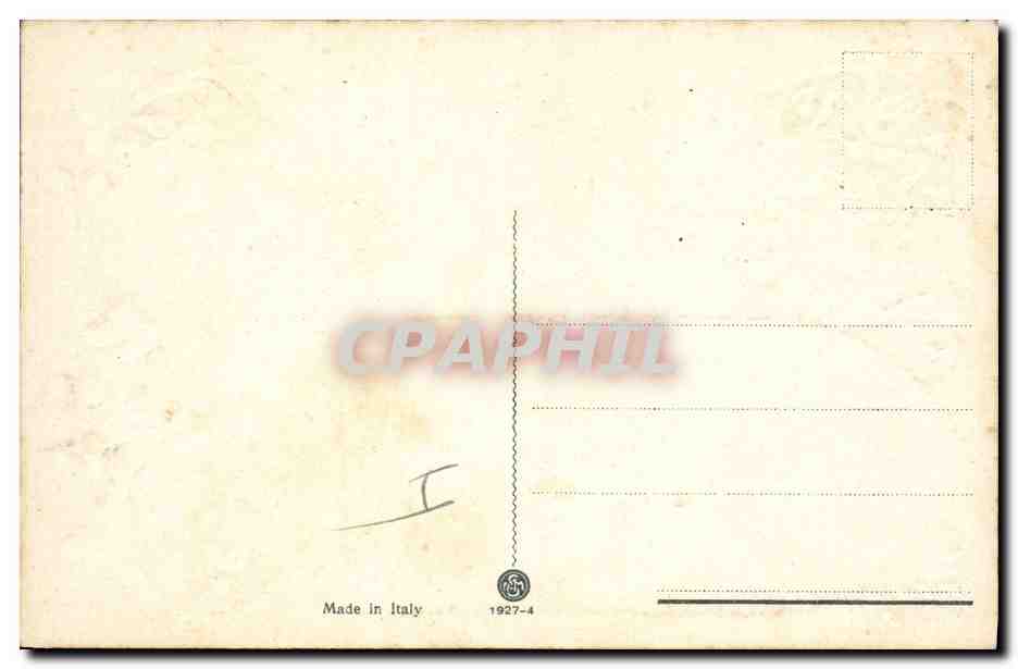 CPA Fantaisie Fleurs Ange — Verso
