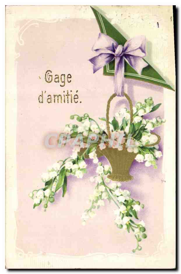 CPA Fantaisie Fleurs Muguet
