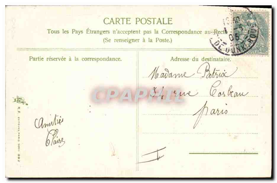 CPA Fantaisie Fleurs Muguet — Verso